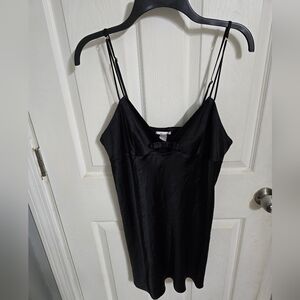 Victoria's Secret Womens Black Skip Dress Key Hole with Bow Size Large